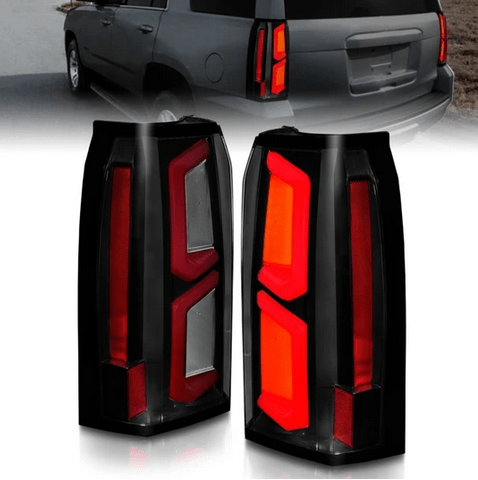 ANZO 2015-2020 Chevrolet Tahoe LED Tail Lights w/ Light Bar Black Housing Somke Lens - My Store