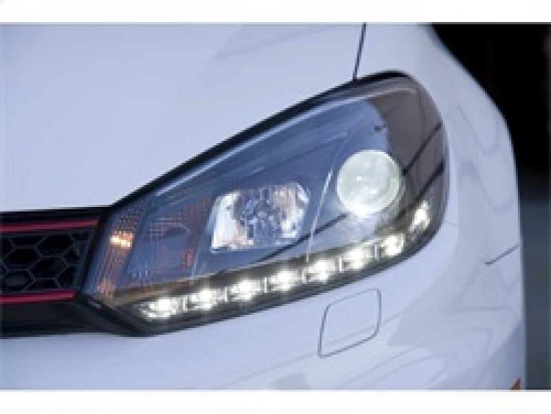 Spyder Volkswagen Golf/GTI 10-13 Projector Headlights Halogen Model- DRL Blk PRO-YD-VG10-DRL-BK - Mammoth Racing -