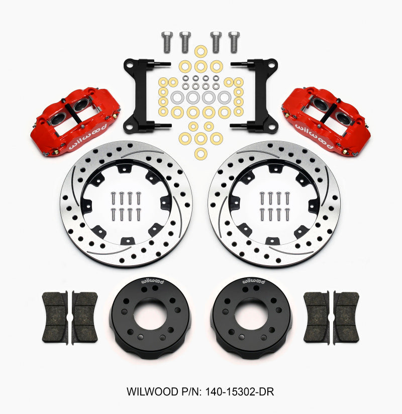Wilwood Narrow Superlite 6R Front Kit 12.19in Drilled Red 63-87 C10 w/ Wilwood Pro Spindles - My Store