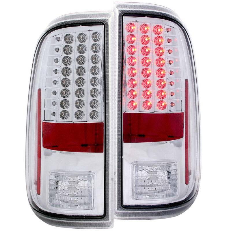 ANZO 2008-2015 Ford F-250 LED Taillights Chrome - Mammoth Racing -