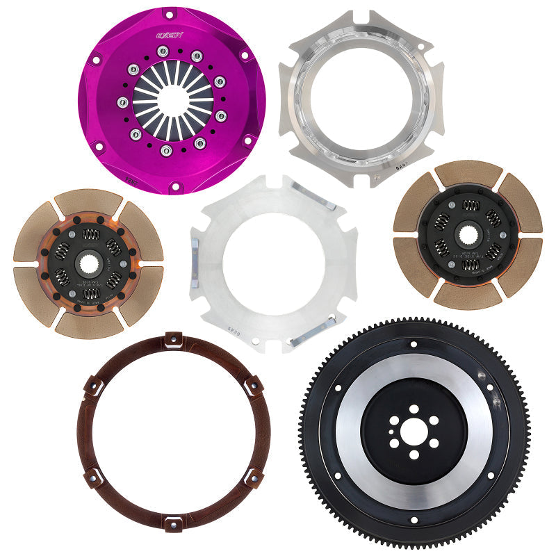Exedy 1989-1993 Nissan Skyline GTR L6 Hyper Twin Cerametallic Clutch Sprung Center Disc Push Type - Mammoth Racing -