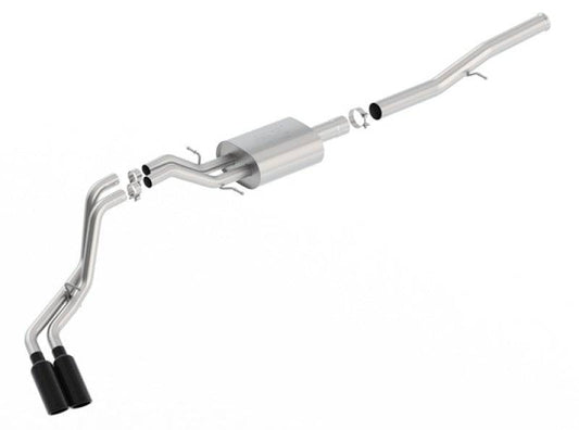 Borla 14+ Chevy Silverad1500 EC STD/CC Short 143.5in WB ATAK Cat-Back Exhaust w/ Black Chrome Tip - Mammoth Racing -