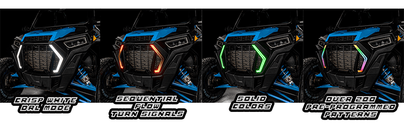 Oracle 19-21 Polaris RZR 1000 Dynamic Surface Mount DRL Signature Light - ColorSHIFT - Dynamic - Mammoth Racing -