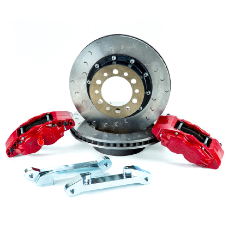 Alcon 07+ Jeep JK w/ 5x5.5in Hub 357x32mm Rotor 4-Piston Red Calipers Front Brake Upgrade Kit - My Store