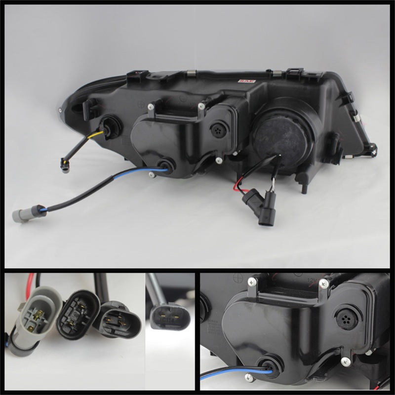 Spyder BMW E46 3-Series 04-06 2 DR Projector Halogen Model- LED Halo Smke PRO-YD-BMWE4604-2DR-HL-SM - Mammoth Racing -