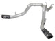 aFe ATLAS 4in DPF-Back Alum Steel Exhaust System w/Dual Exit Black Tip 2017 GM Duramax 6.6L (td) - Mammoth Racing -