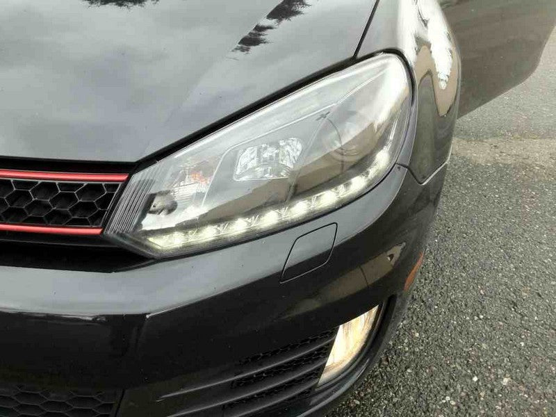 Spyder Volkswagen Golf/GTI 10-13 Projector Headlights Halogen Model- DRL Blk PRO-YD-VG10-DRL-BK - Mammoth Racing -