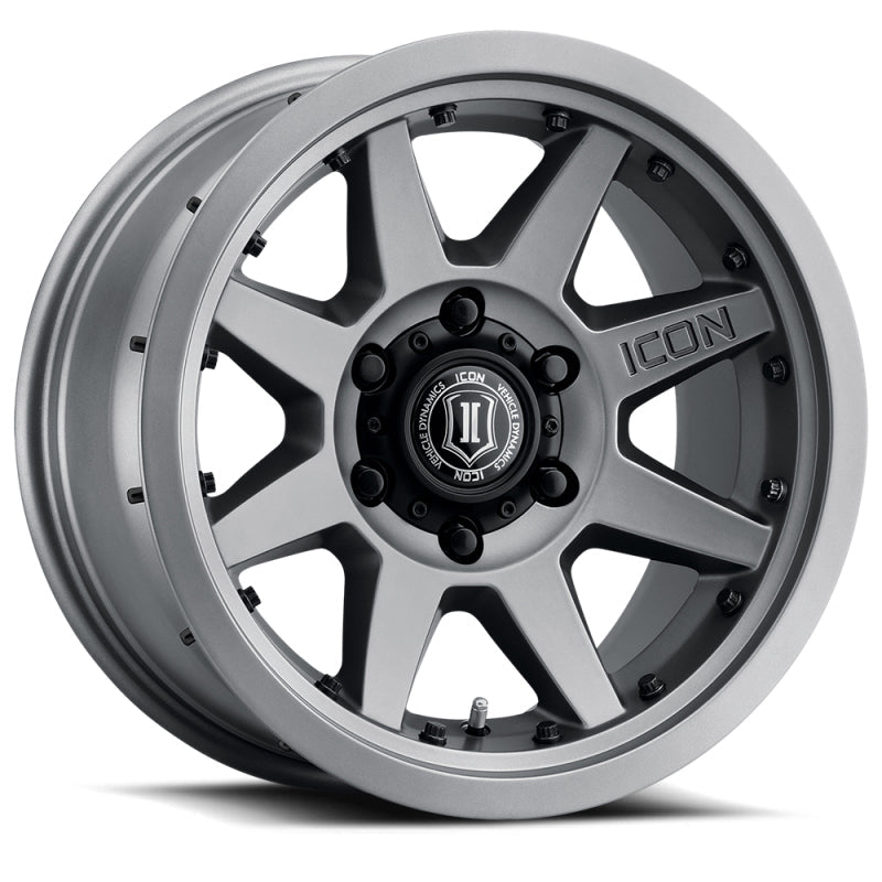 Icon Rebound Pro 17x8.5 5x5 -6mm Offset 4.5in BS 71.5mm Bore Titanium Wheel - Mammoth Racing -