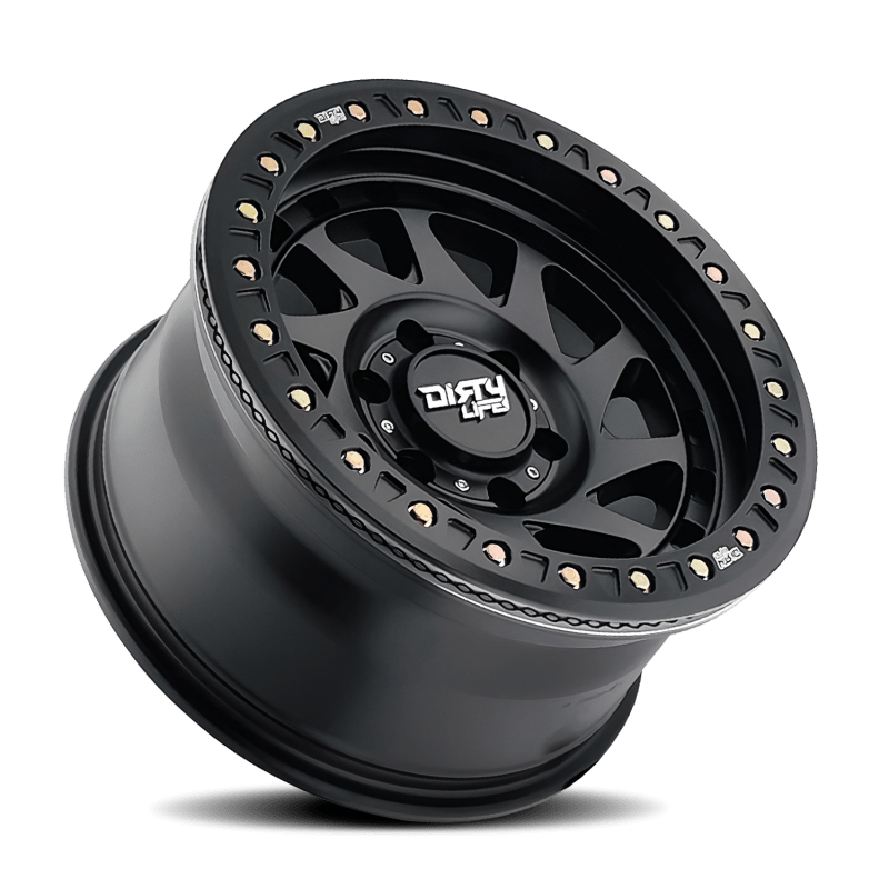 Dirty Life 9313 Enigma Race 17x9 / 5x127 BP / -12mm Offset / 78.1mm Hub Matte Black Wheel - Mammoth Racing -