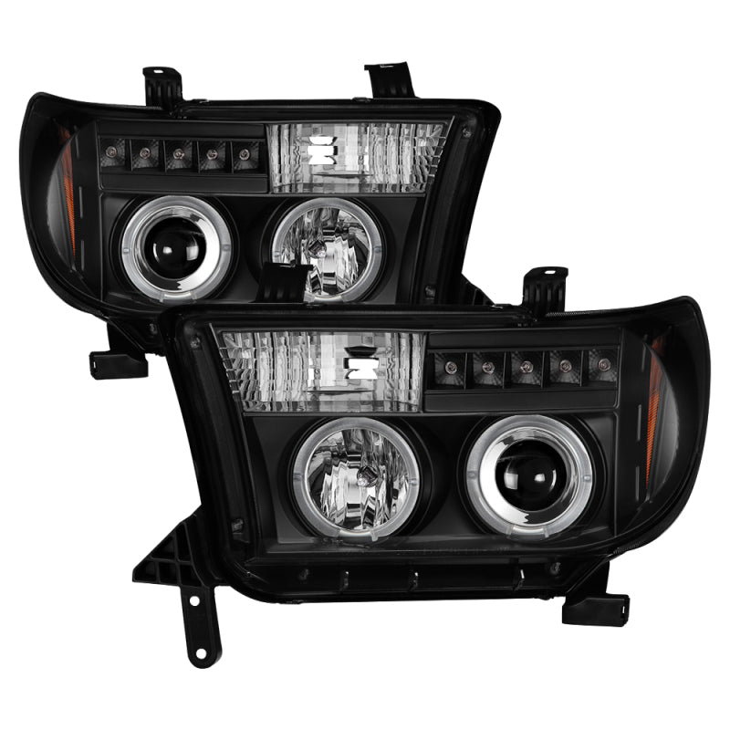 Spyder Toyota Tundra 07-133 Projector Headlights LED Halo LED Blk PRO-YD-TTU07-HL-BK - Mammoth Racing -
