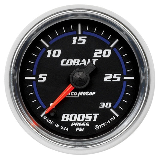 Autometer Cobalt 52mm 0-30 PSI Full Sweep Electronic Boost Gauge - My Store