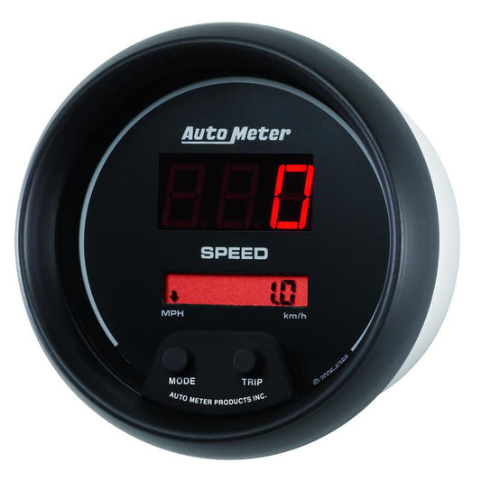 Autometer Sport-Comp Black 3 3/8in 160 MPH Digital Speedo Gauge