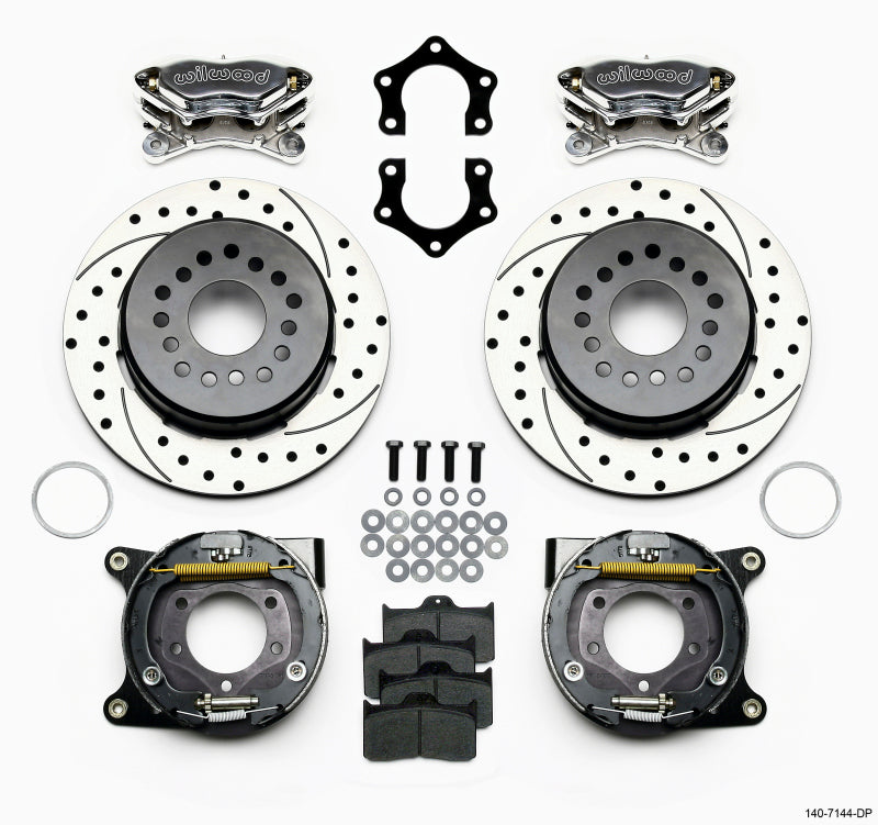 Wilwood Forged Dynalite P/S P-B Kit Drilled Polished Mopar/Dana 2.36in Off w/Snap Ring Brng - My Store