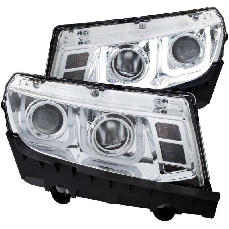 ANZO 2014-2015 Chevrolet Camaro Projector Headlights w/ U-Bar Chrome - Mammoth Racing -