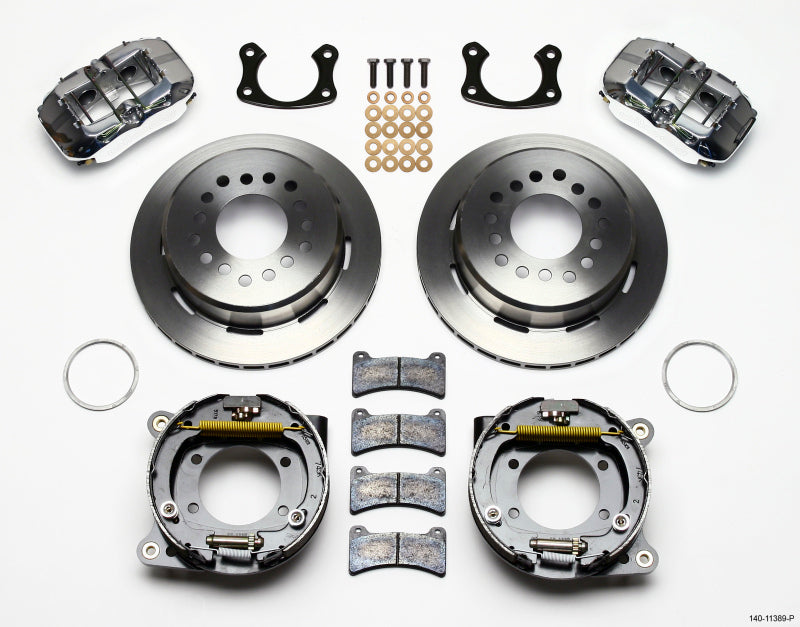 Wilwood Dynapro Low-Profile 11.00in P-Brake Kit-Polish New Big Ford 2.50in Offset - Mammoth Racing -