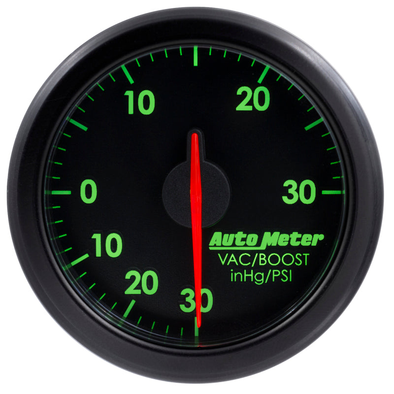 Autometer Airdrive 2-1/6in Boost/Vac Gauge 30in Hg/30 PSI - Black - My Store