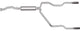 Gibson 96-97 Chevrolet C1500 Base 4.3l 2.5in Cat-Back Dual Split Exhaust - Stainless - Mammoth Racing -