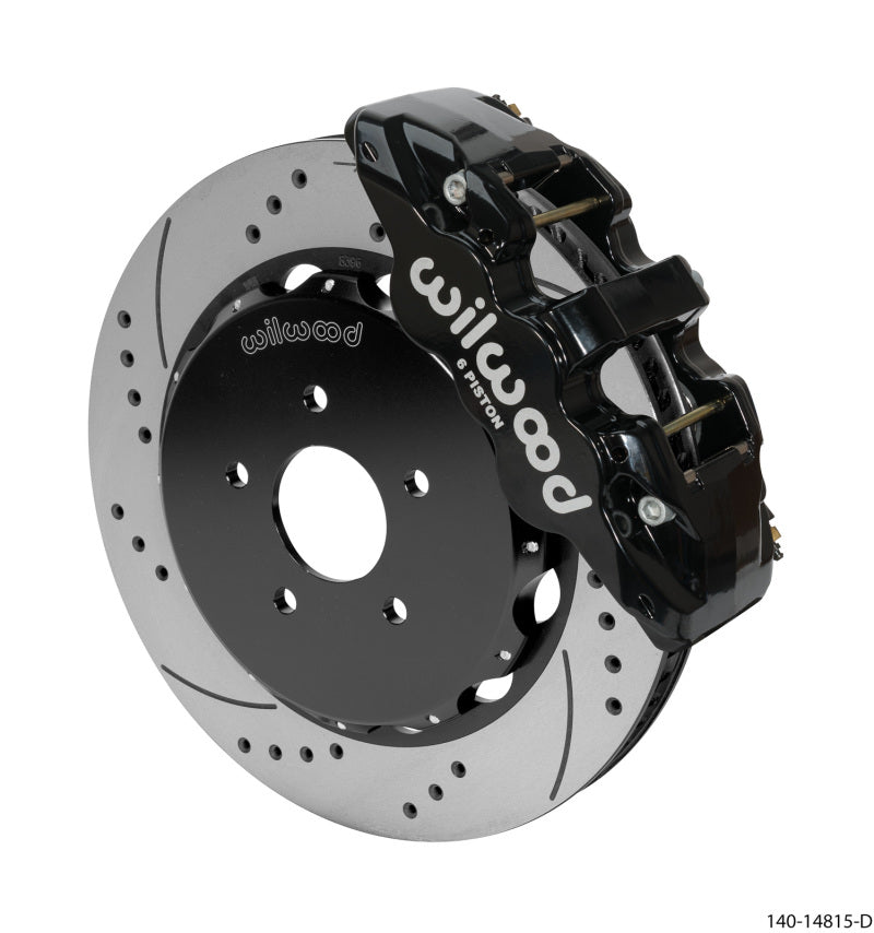 Wilwood Aero6 Front Hat Kit 14.00 Drilled 03-09 Nissan 350z w/Lines - My Store