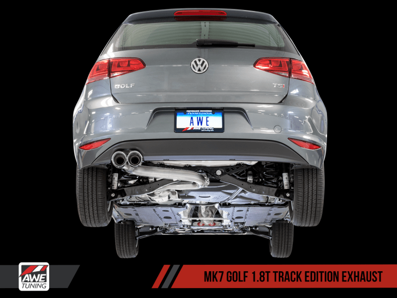 AWE Tuning VW MK7 Golf 1.8T Track Edition Exhaust w/Chrome Silver Tips (90mm) - My Store