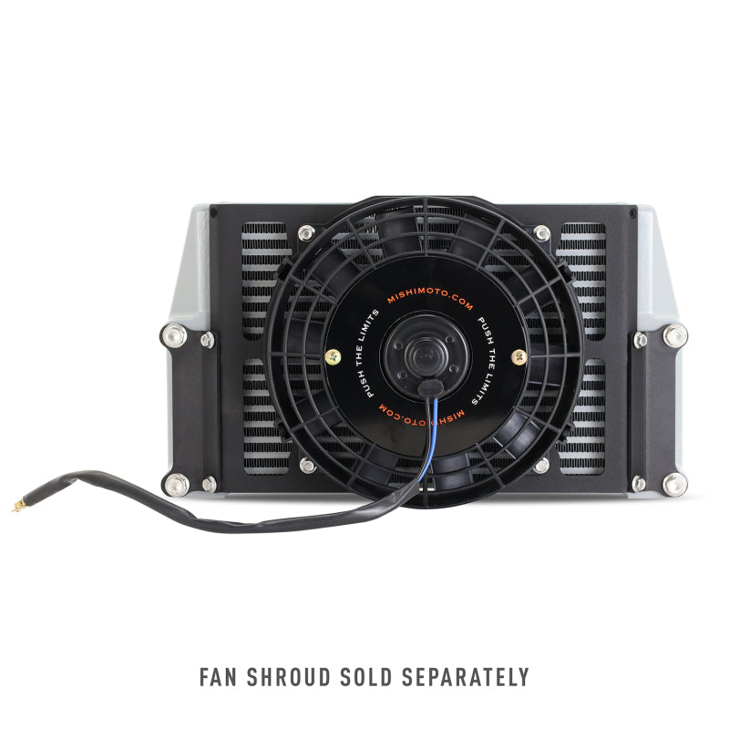Mishimoto Universal 10in. Heavy-Duty Oil Cooler Fan Shroud - Micro Wrinkle Black - Mammoth Racing -