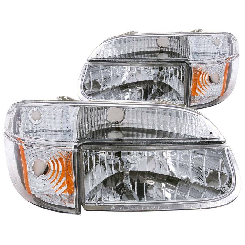 ANZO 1995-2001 Ford Explorer Crystal Headlights Chrome w/ Corner Lights 2pc - My Store