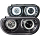 ANZO 2008-2014 Dodge Challenger Projector Headlights w/ Halo Black (CCFL) (HID Compatible) - Mammoth Racing -