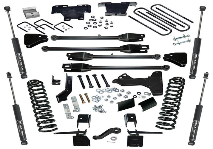 Superlift 17-19 Ford F-250/F-350 SuperDuty 4WD (Diesel Only) 6in 4-Link Lift Kit & Superlift Shocks - Mammoth Racing -
