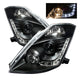 Spyder Nissan 350Z 03-05 Projector Headlights Halogen Model Only - DRL Black PRO-YD-N350Z02-DRL-BK - Mammoth Racing -