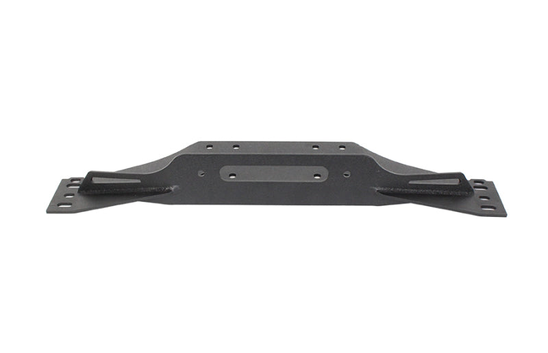 Fishbone Offroad 97-06 Jeep Wrangler TJ Winch Plate Steel - Black Textured Powdercoat Piranha Series - My Store