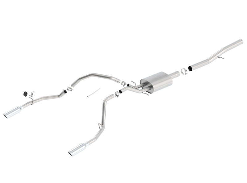Borla 14 Silv/Sierra 1500 EC Std/CC Short 143.5in WB S-Type Single Split Rear Exit Cat-Back Exhaust - My Store