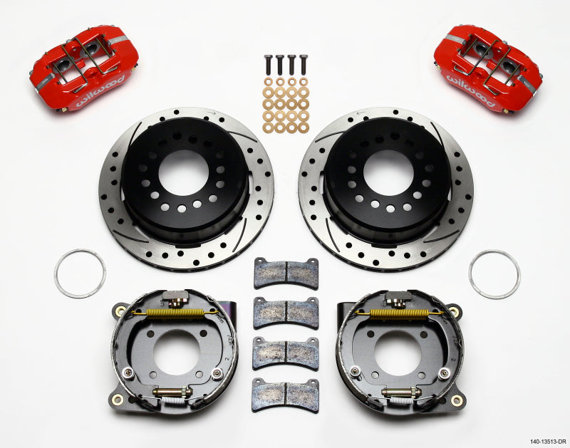 Wilwood Dynapro Low-Profile 11.00in P-Brake Kit Drill-Red BOP Axle 2.75in Bearing 2.75 Offset - My Store