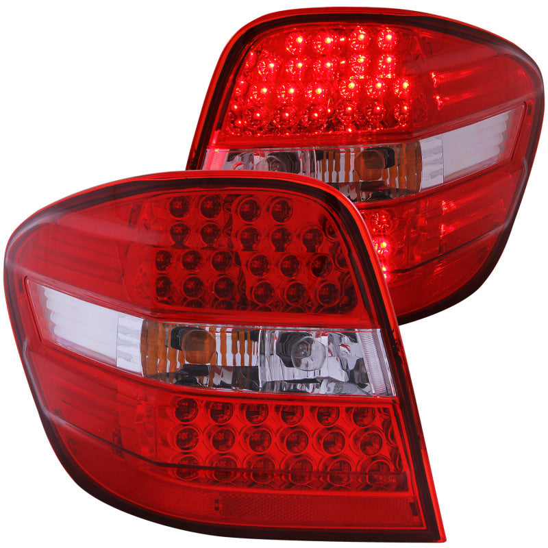 ANZO 2006-2007 Mercedes Benz M Class W164 LED Taillights Red/Clear - Mammoth Racing -