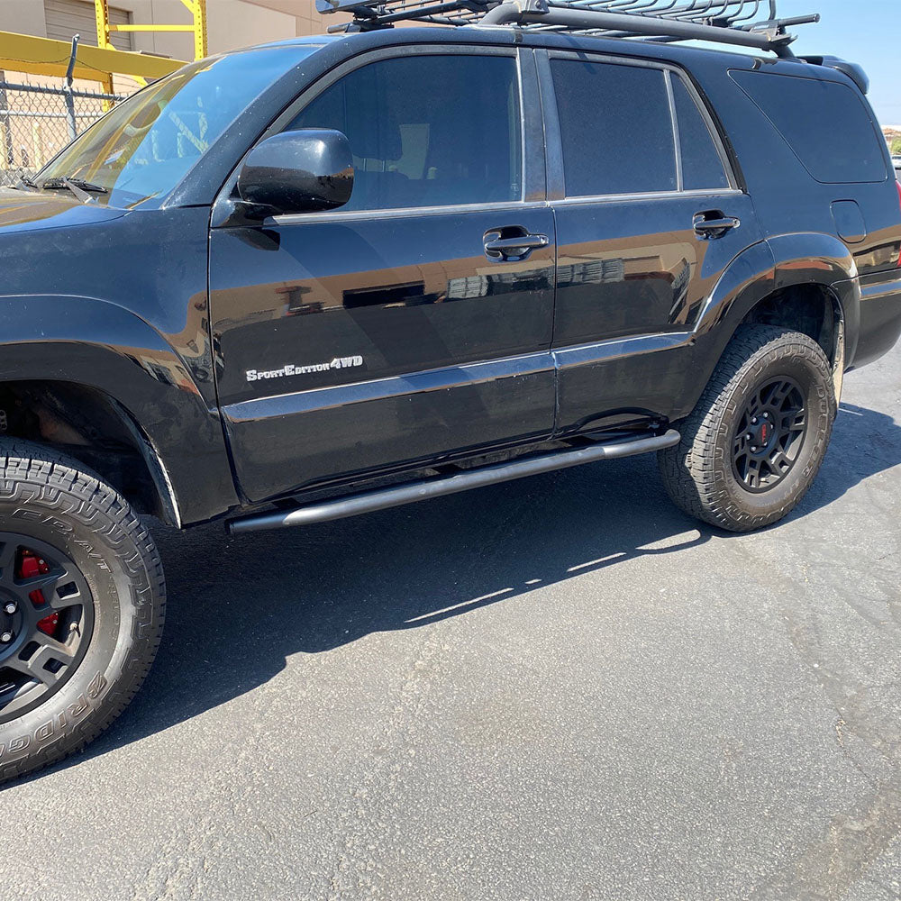 Sliders, Toyota 4runner,10 Deg, W/ TOP Plates, MIG Weld, Black, 2004-09 - My Store