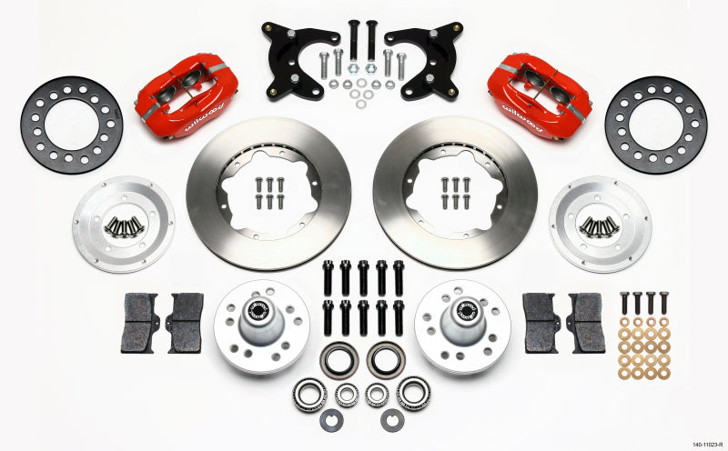 Wilwood Forged Dynalite Front Kit 11.00in Red 65-72 CDP A Body - 10in Drum - Mammoth Racing -