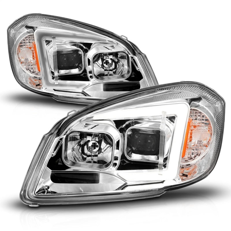 ANZO 05-10 Chevrolet Cobalt / 07-10 Pontiac G5 LED Projector Headlights Black Housing - Mammoth Racing -