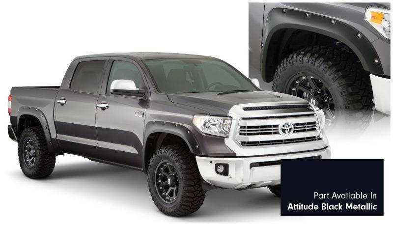 Bushwacker 16-18 Toyota Tundra Fleetside Pocket Style Flares 4pc - Midnight Black - Mammoth Racing -