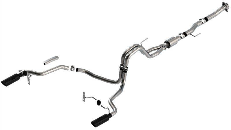 Borla F-150 2021 5.0L 2dr RC SB (122.8 WB) XL/XLT 3/2.25 SRE Cat-Back ATAK Black Chrome Tips - Mammoth Racing -
