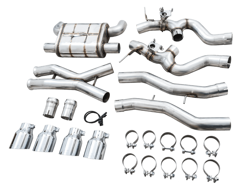 AWE SwitchPath Catback Exhaust for BMW G8X M3/M4 - Chrome Silver Tips - My Store