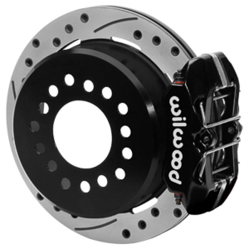 Wilwood Chevy Monte Carlo Forged 4 Piston DynaPro Black Caliper Hp32 VV D&S Rotor - 11.00x0.81 - My Store