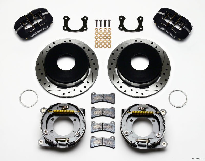 Wilwood Dynapro Low-Profile 11.00in P-Brake Kit Drilled New Big Ford 2.50in Offset - Mammoth Racing -