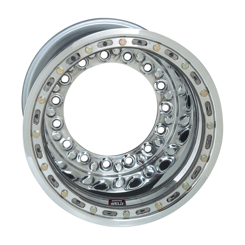 Weld Wide 5 XL Direct Mount 15x14 / 5x10.25 BP / 6in. BS Polished Assembly - Outer Beadlock - Mammoth Racing -
