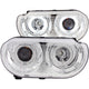 ANZO 2008-2014 Dodge Challenger Projector Headlights w/ Halo Chrome (CCFL) - Mammoth Racing -