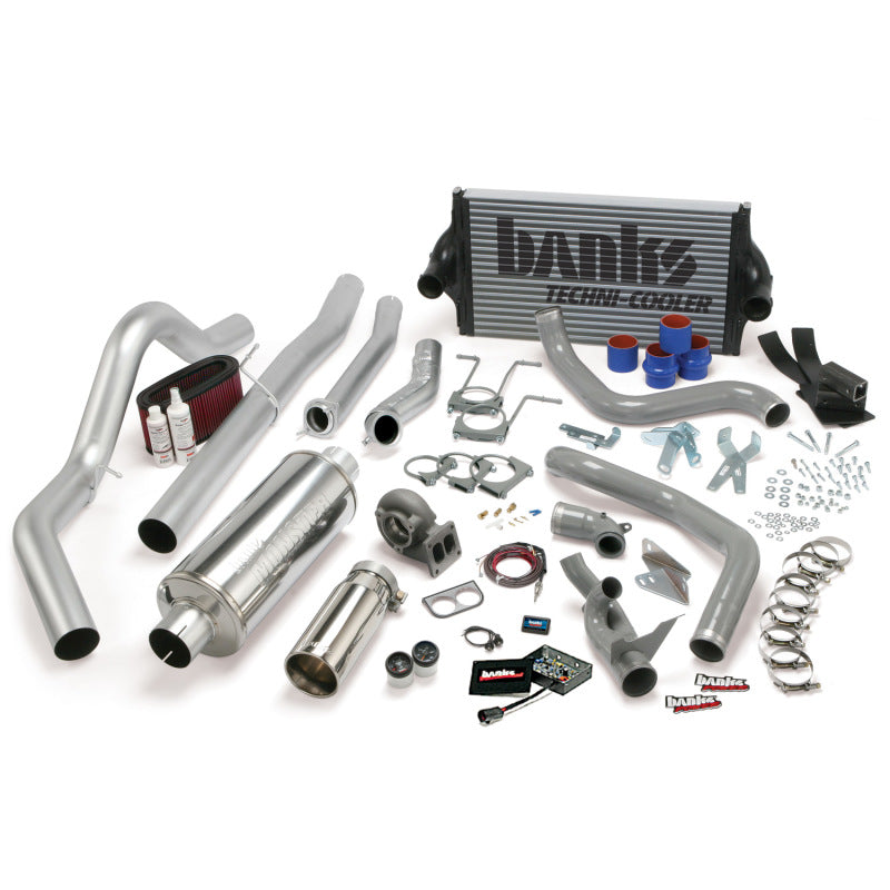 Banks Power 94-97 Ford 7.3L CCLB Auto PowerPack System - SS Single Exhaust w/ Chrome Tip - Mammoth Racing -