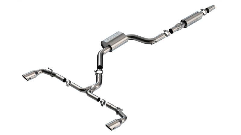 Borla 22-23 Volkswagen Golf GTI 2.0L AT/MT 3inch S-Type Cat-Back Exhaust - 4in Brushed SS Tips - Mammoth Racing -
