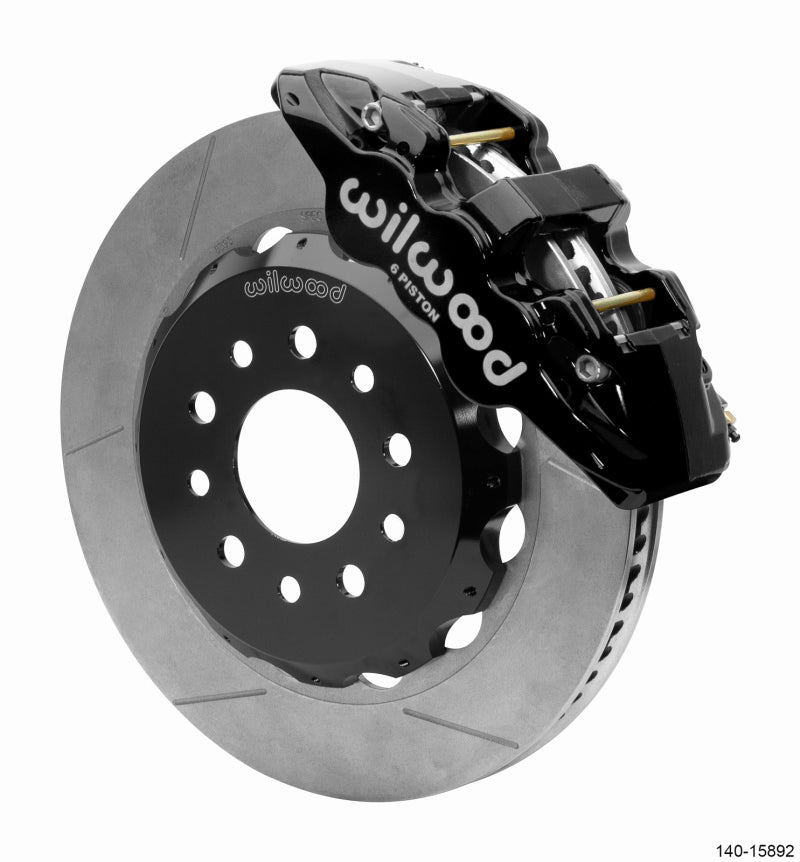 Wilwood Aero6 Front Hat Kit 14.00 Black 2018-Up Jeep JL w/Lines - My Store