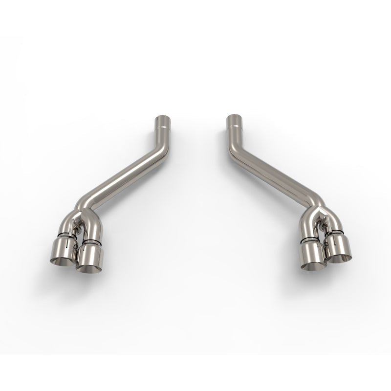 Kooks 2016 + Chevrolet Camaro SS 3in Axle Back Muffler Delete Exhaust System w/ Polished Quad Tips - Mammoth Racing -