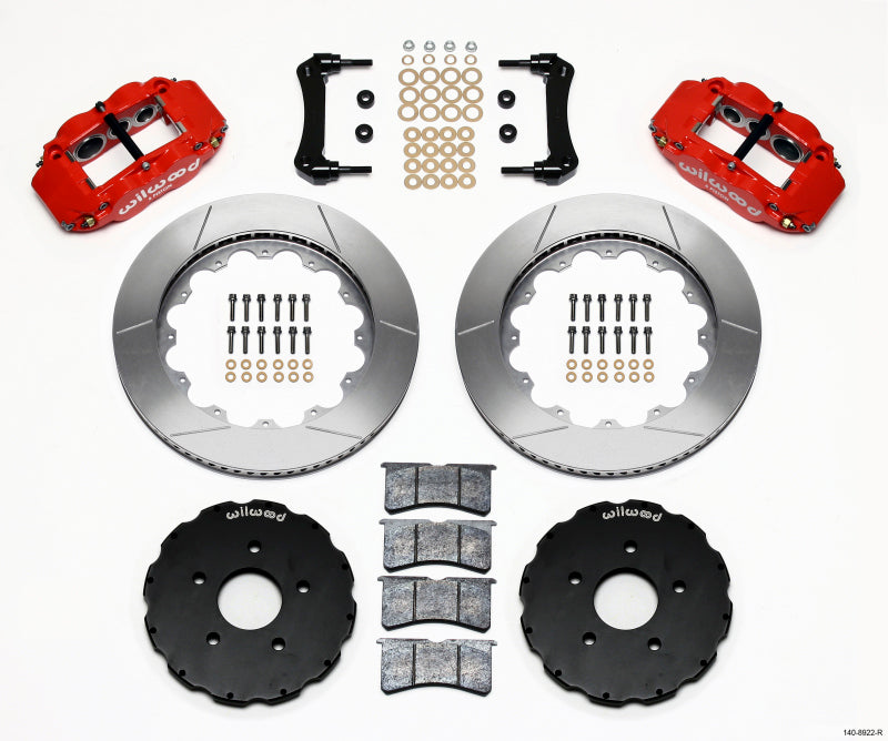 Wilwood Narrow Superlite 6R Front Hat Kit 14.00in Red 2005-up Corvette C6 - My Store