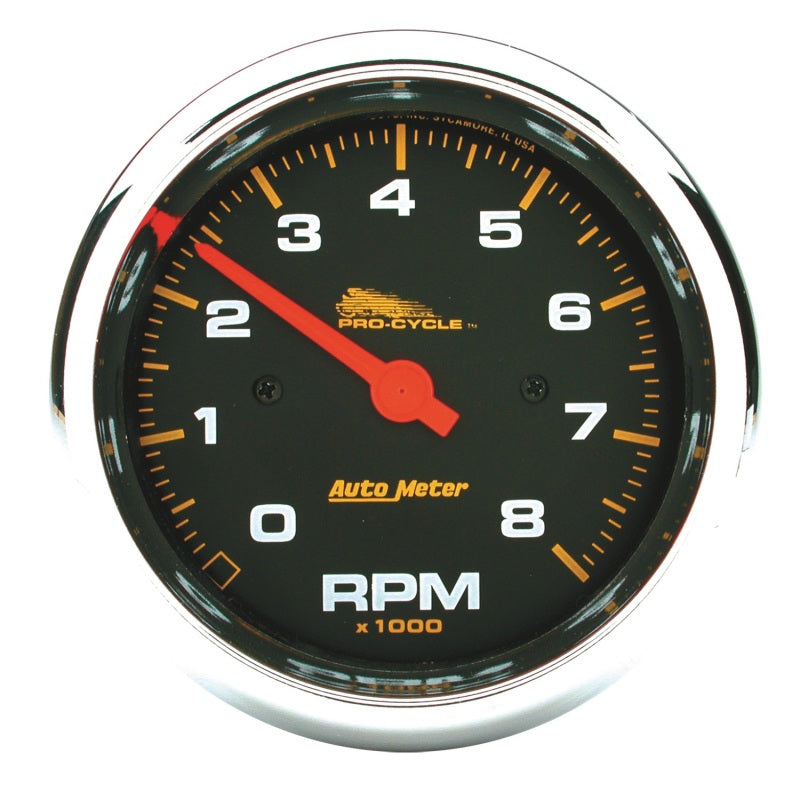 Autometer Pro-Cycle Gauge Tach 3 3/4in 8K Rpm 2&4 Cylinder Black - My Store