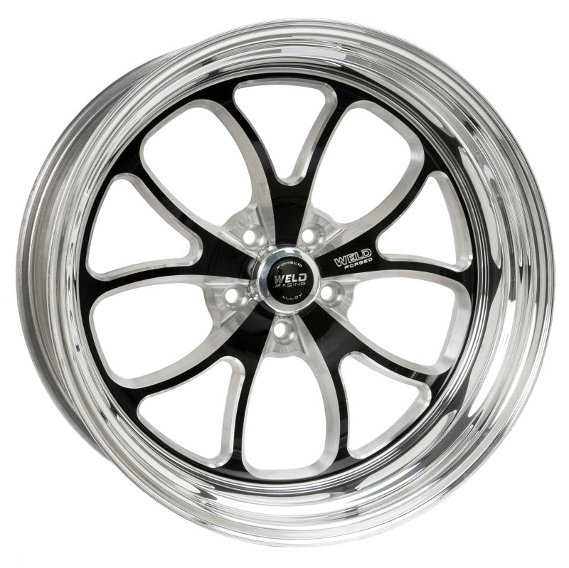 Weld S76 20x8 / 5x4.5 BP / 5.3in. BS Black Wheel (High Pad) - Non-Beadlock - Mammoth Racing -