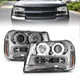 ANZO 02-09 Chevrolet Trailblazer Projector Headlights w/ Halo Chrome Housing (Non-LT Models) - Mammoth Racing -